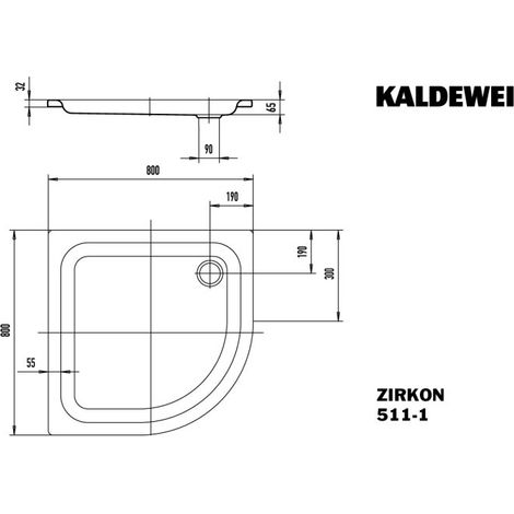 KALDEWEI 452000011001 DW ZIRKON Mod.511-1, 800 x 800,