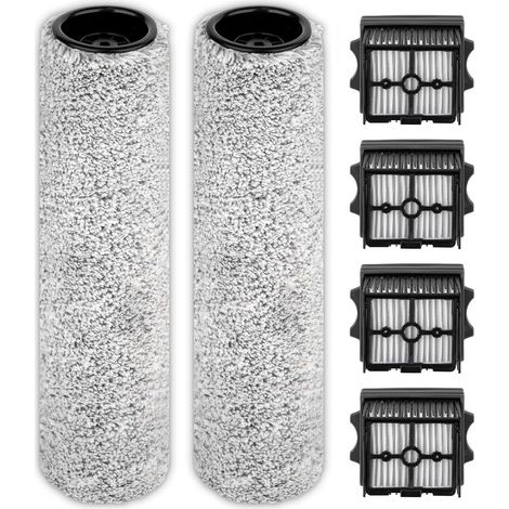 Set di 6 rulli spazzola Floor One S9 Artist e filtro HEPA compatibili con gli aspirapolvere Tineco Floor One S9 Artist (senza manico), 2 rulli spazzola, 4 filtri HEPA (1/5)