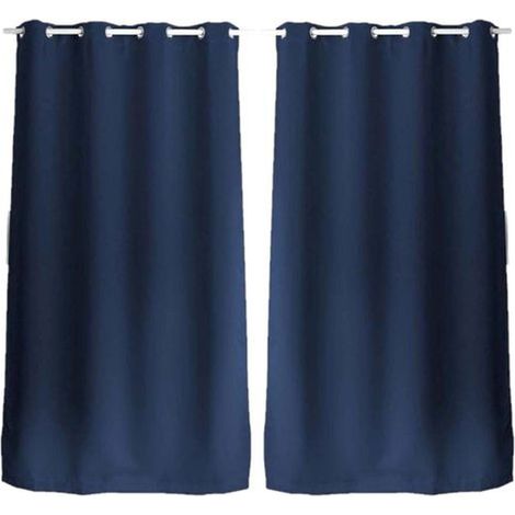 Lot de 2 rideaux occultants à œillets REGLISSE (1/3)