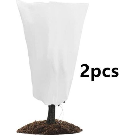 Winter Plant Cover - Non-Woven - 80x60cm - Pack of 2 - Frost and Wind Protection