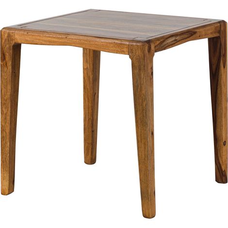 ANCONA 111 Tavolino d'appoggio in legno di sheesham - laccato / marrone 50x50x50