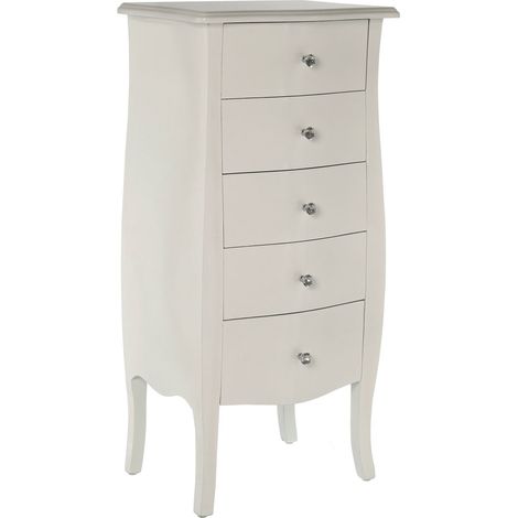 Commode blanche élégante avec rangements pratiques - Blanc satiné élégant (1/4)