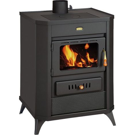 Poêle à bois Prity WD E – 15,9 kW, Noir Graphite, Classe A, Design Robuste (1/4)