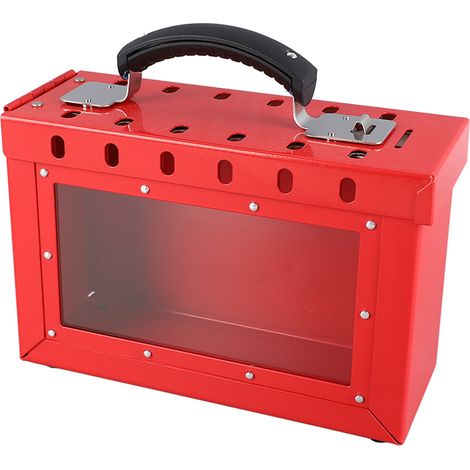 serrure de porte-Boîte de sécurité groupe à fenêtre transparente portable pour clôtures de sécurité - Modèle fer (1/4)