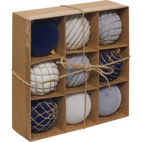 Bdn plf scatola paill blu x9 80mm - Feeric lights & christmas (1/4)
