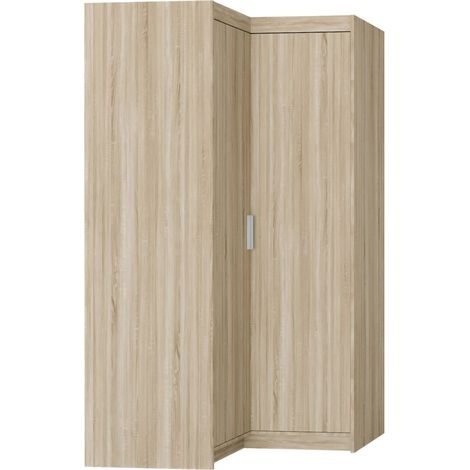 AX LIVING Eckschrank Eiche Sonoma Storicos Schrank 97,8 x190,5 x97,8cm