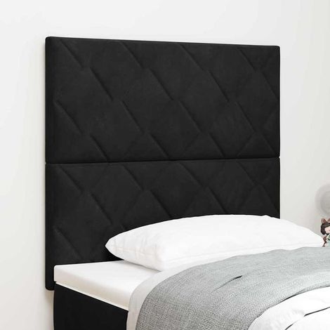 Tête de lit-Panneau de lit Noir 90 cm Velours 920425 (1/5)