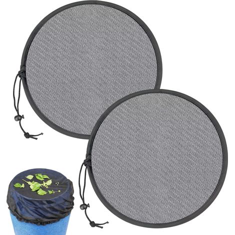 2 Pièces Filet Recuperateur Eau, Anti-Moustique pour Récupérateur d'eau, Filet Citerne Pluie, Filtre Eau de Pluie, Filet de Protection Contre Feuilles et Larves de Moustiques 80cm (1/5)