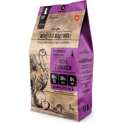 Croquettes pour chiots Rural Farm Turkey with apple M - 9 kg