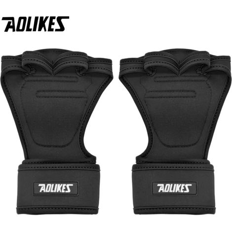 (Noir, taille XL) Gants d'haltérophilie, entraînement et fitness, protège-poignets, protège-mains, unisexe. (1/2)