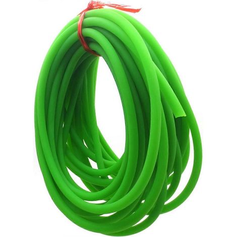 Corde élastique en latex haute élasticité, solide, de 10 mètres, verte. (1/5)