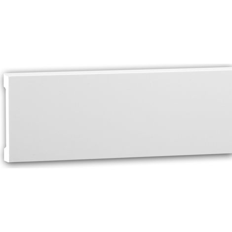 Moldura para pared 151363 Profhome Perfil de estuco Moldura decorativa Moldura friso diseño moderno blanco 2 m