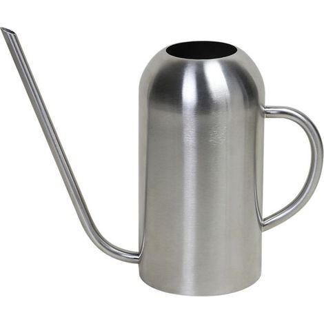 Petit arrosoir, arrosoir en acier inoxydable avec bec long, arrosoir moderne pour appareils d'arrosage 1,5 L A (1/5)