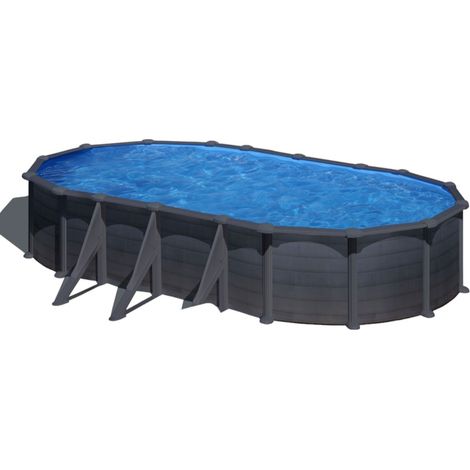 Piscina in acciaio Ovale 730x375x132h con depuratore a sabbia serie Granada GRE KITPROV738GF (1/5)