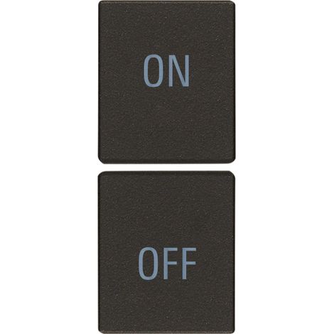 VIMAR - 31480.YG Dos botones de medio botón 1M símbolos de encendido/apagado negro