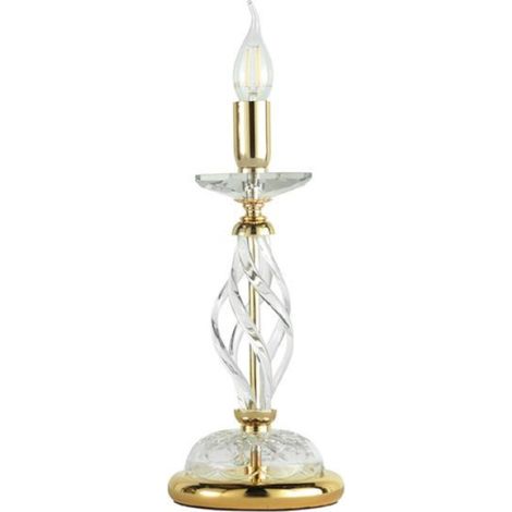 Lampada da tavolo a candela 1306 in vetro soffiato Oro 14x33 cm (1/2)