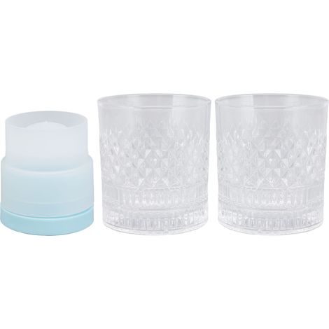Set runder Eiswürfelformen in Form von Whiskygläsern für Cocktails und andere Getränke – ein originelles und geniales Geschenk für Männer (1/5)