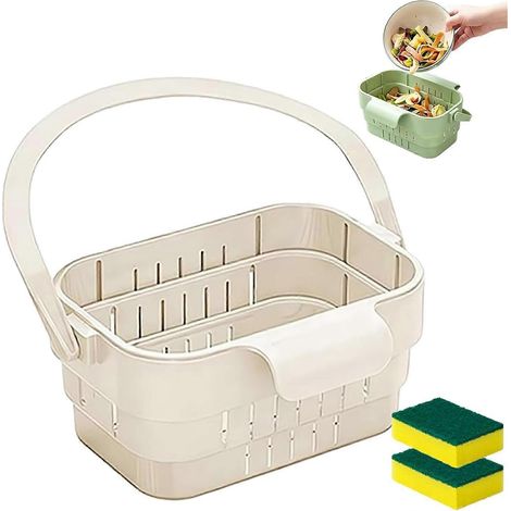 Faltbarer Hänge-Abtropfkorb, kompatibel mit Spülbecken, zusammenklappbarer Abtropfkorb, Hänge-Abtropfkorb für die Küche, küchengeeignet, platzsparend, kompatibel mit verschiedenen Spülbecken und trock (1/5)