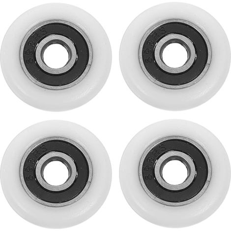 4 Pièces Roulettes pour Porte Coulissante Roues Étanches Résistantes à Usure Accessoires de Remplacement pour Portes Verre de Salle de Bain Installation Facile et Stabilité (1/5)