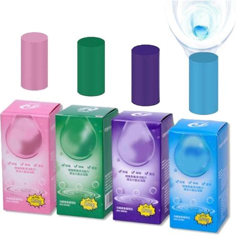 4 piècesBâtonnets nettoyants WC détartrants concentrés et efficaces, lot de 4, détartrants puissants, fraîcheur longue durée (1/5)