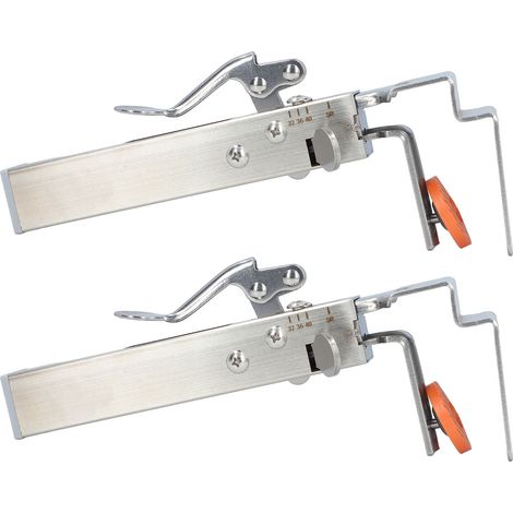 Clips de tiroir en acier inoxydable, largeur réglable de 21 à 50 mm, en acier allié, pour l'installation de meubles (lot de 2). (1/5)