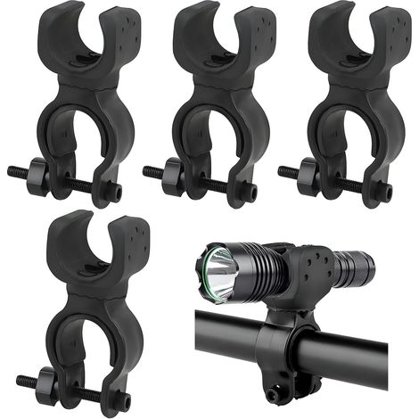 Lot De 4 Support De Canne De Marche,Accessoires Universels Pour Béquilles,Support De Canne De Marche,Support De Béquille Polyvalent,Noir,Pour Fauteuil Roulant, Scooter, Vélo, Trottinette Électrique (1/5)