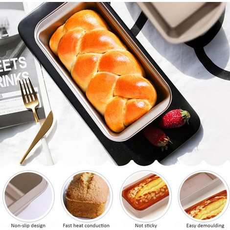 Moule à Pain Rectangulaire en Acier Carbone, Antiadhésif pour Cuisson Pain et Pâtisserie (1/5)