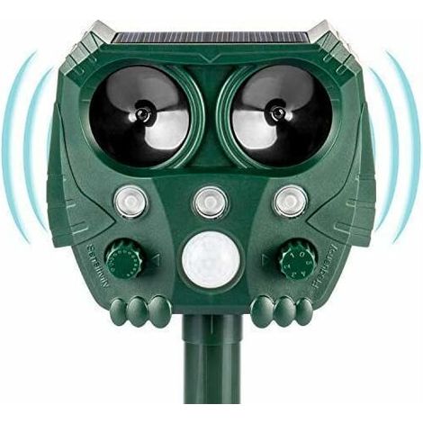 Répulsif solaire à ultrasons - Répulsif pour animaux - Étanche - Répulsif contre les animaux - Répulsif contre les oiseaux Lefou (1/5)