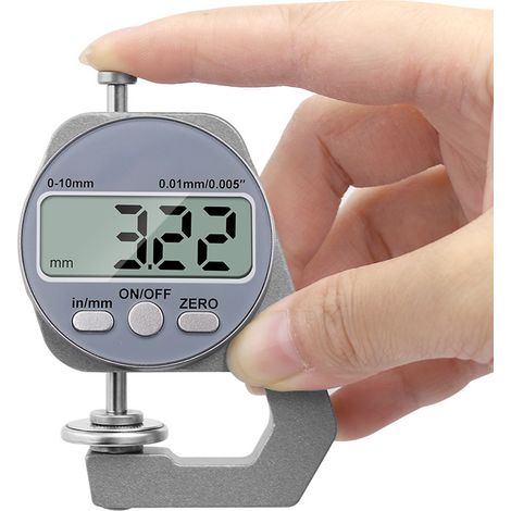 Digitales Dickenmessgerät, Metalldickenmessgerät, elektronisches Dickenmessgerät, 0-10 mm Bereich mit LCD-Digitalanzeige