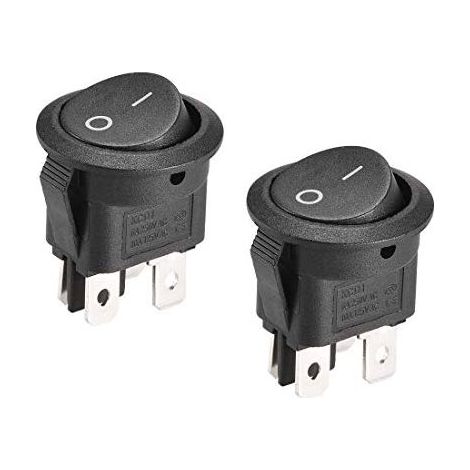 2 Interrupteur bascule, 4 broches ON/OFF, AC 250V 6A, pour bateau voiture moto (1/4)