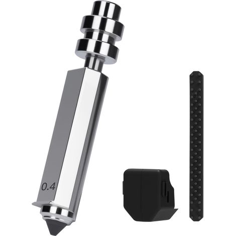 Buse 0.4mm Acier Trempé, Kit Hotend Haute Vitesse Échange Rapide Couvercle Silicone et Nettoyeur de Buse Compatible avec Kobra X et Kobra X Combo Imprimante 3D (1/5)
