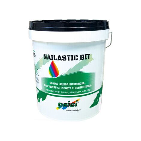Nailastic bit guaina liquida impermeabilizzante resine polimeriche nera 5kg