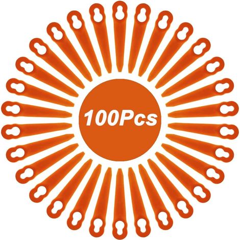 100pcs Lames Compatible pour Coupe Bordure PolyCut 2-2 PolyCut 3-2, FSA 45 FSA 57 FSE 52, Lames en Plastique pour Coupe Bordure sans Fil - (1/5)