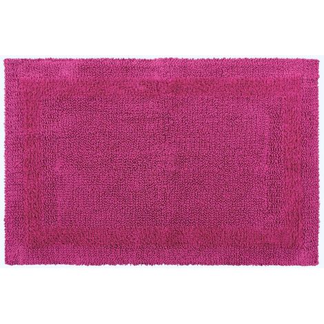 HOMESCAPES XXL-Badematte himbeer 70x120 cm aus 100% Baumwolle