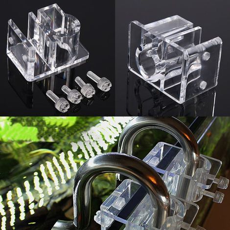 Nuovo tubo di montaggio per filtro per acquario in acrilico, supporto per tubo di ingresso/uscita, supporto per fascetta per tubo dell'acqua (1/4)
