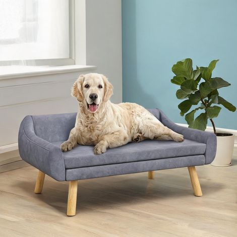 Couchage pour chien coloris gris 102 x 58,5 x 42,5 cm (1/5)