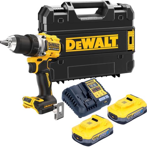DeWalt DCD 800 H2T Akku Bohrschrauber 18 V 90 Nm Brushless + 2x Powerstack Akku 5,0 Ah + Ladegerät + TSTAK (1/5)