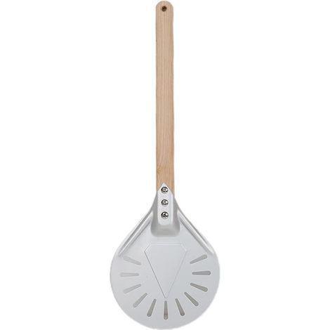 Pelle à pizza Longziming en aluminium perforé avec manche en bois – Légère et durable (1/5)