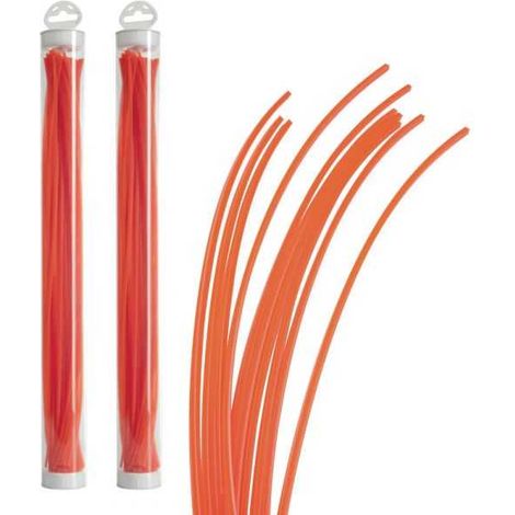 Fil nylon 50 brins de 3 mm Carré Orange Tube par 2 (1/5)
