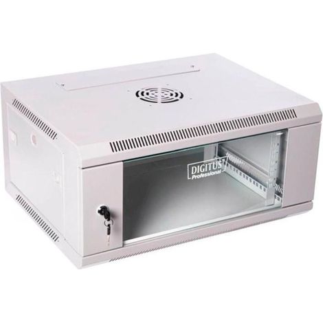 Digitus Armadio di rete 6U grigio chiaro in acciaio robusto
