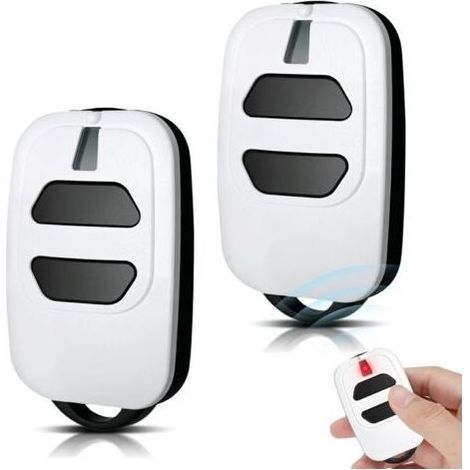 433,92 MHz Télécommande Portail, télécommande Compatible avec GTI2/4, GT2/4, Mio TR2/4, Mio TR2N/4N,2 Canaux Bip Portail de Garage,Blanc (Lot de 2) (1/5)