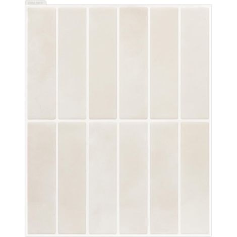 10 Pièce 3D Crédence Adhésive Pour Cuisine,Carrelage Adhesif Mural Cuisine,Carrelage Adhesif Mural Salle de Bain,Stickers Carrelage,Imperméable Anti-huile,Facile à Nettoyer(Beige,22.9x29cm) (1/5)