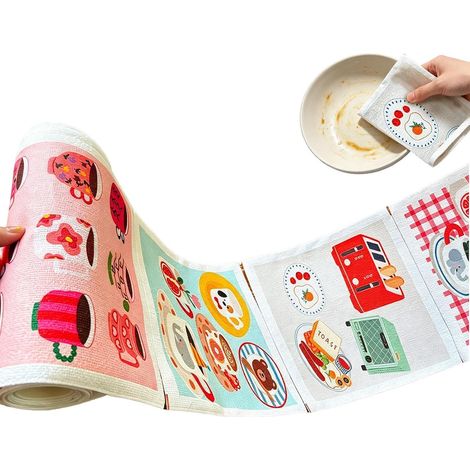 Chiffons à vaisselle en microfibre, 20 feuilles, 25x25 cm, lingettes réutilisables, lingettes de nettoyage pour la cuisine (1/5)
