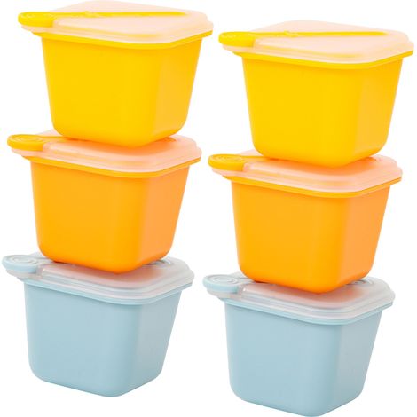 6er-Pack Cocktail-Eisblockformen mit Deckel, gelb, orange, blau (1/5)