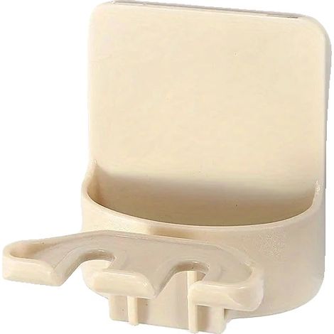 Soporte de pared para cepillos de dientes, diseño sin taladro, color beige. (1/2)
