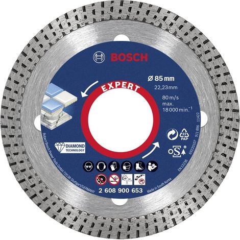 Bosch Accessories 2608900653 EXPERT HardCeramic Disco diamantato Diametro 85 mm Ø foro 22.23 mm Pietra, Calcestruzzo, M