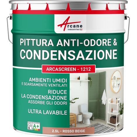 Pittura Termica Anticondensa e Antimuffa per Pareti Umide : ARCASCREEN - 1212 - 2,5 L Rosso beige - RAL 3012 - ARCANE INDUSTRIES