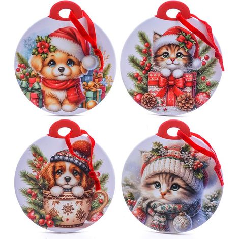 PALLINA CON I CUCCIOLI IN CERAMICA FANTASIE ASSORTITE 17X19X1H CM PREZZO CAD UN