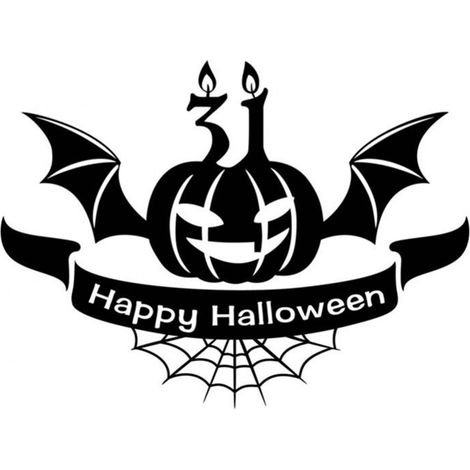 Wandtattoo mit Kürbismuster für Halloween-Dekoration, Schlafzimmer, Fenster (1/5)