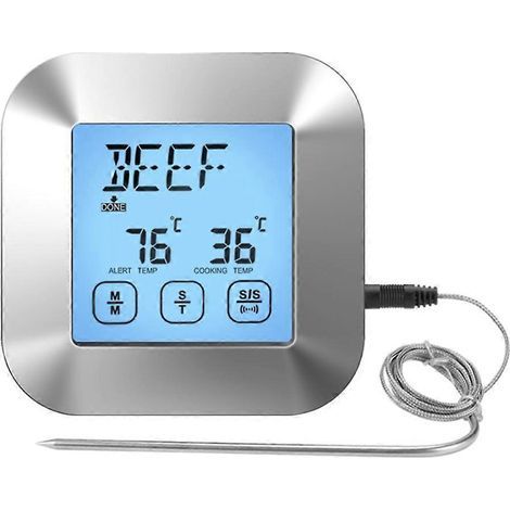 Digitales Fleischthermometer mit Sonde für Backofen, Grill und Smoker (1/4)